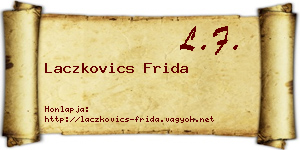 Laczkovics Frida névjegykártya
