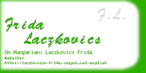 frida laczkovics business card
